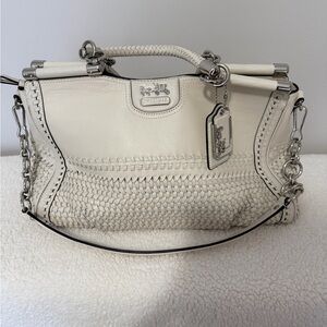 Coach Cream Leather Shoulder Bag